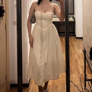 Cream Women's Cream and Tan Dress